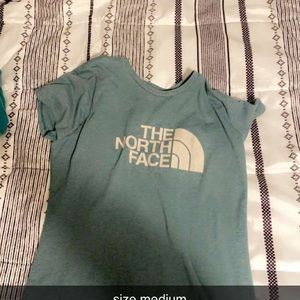 Green north face shirt size medium